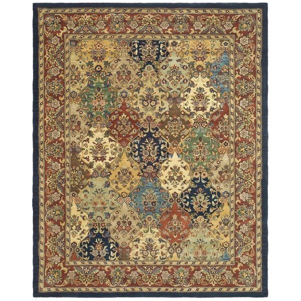 Safavieh 11 x 15 ft. Heritage Hand Tufted Rug, Large Rectangle - Multi and Burgundy HG911A-1115